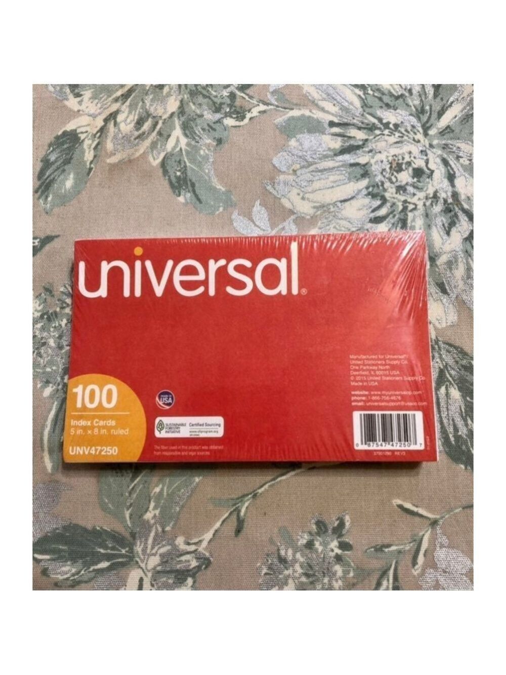 Index Cards Universal 5x8 Ruled 100 Count